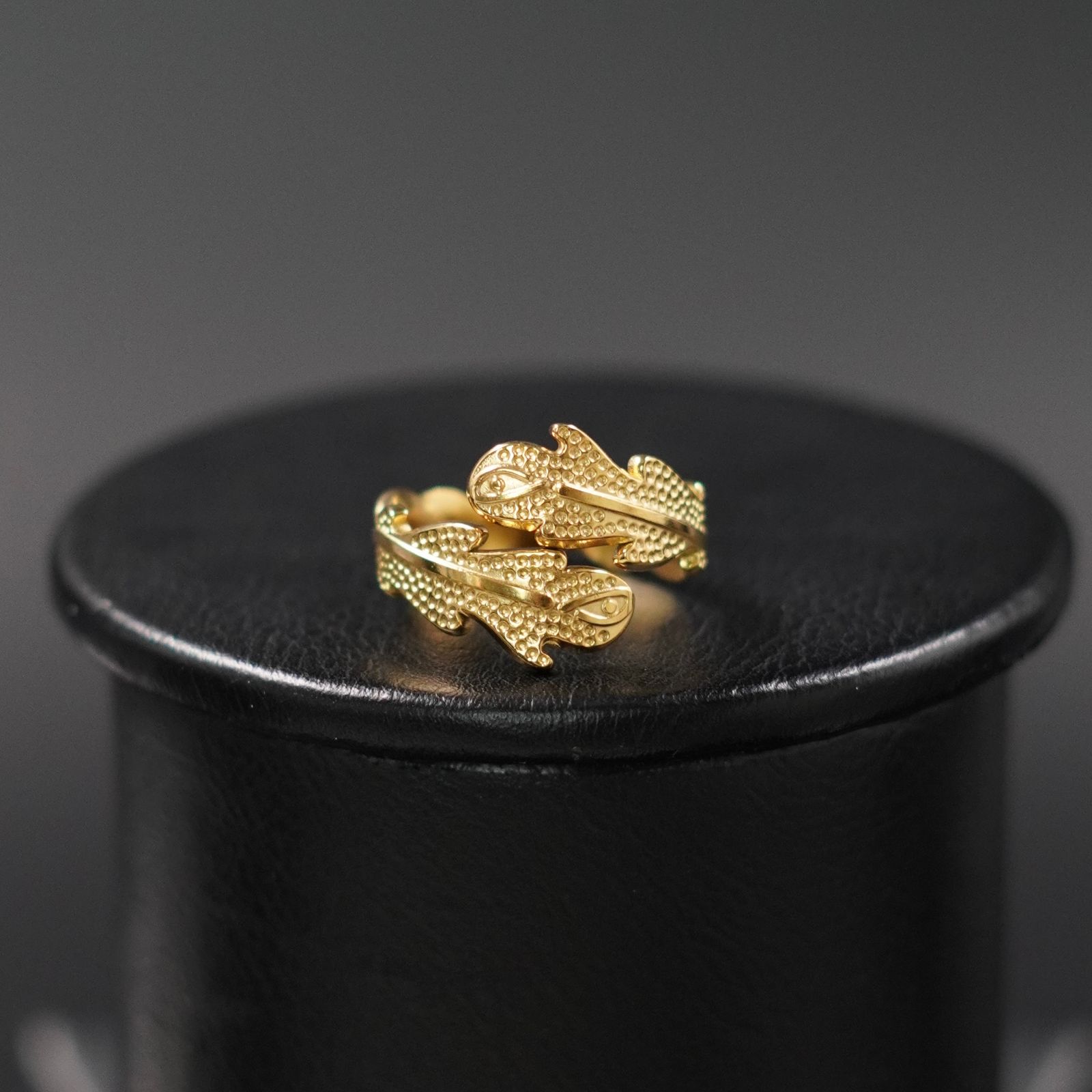 Miniatura 3 de Anillo Hojas Graduables Dorado acero